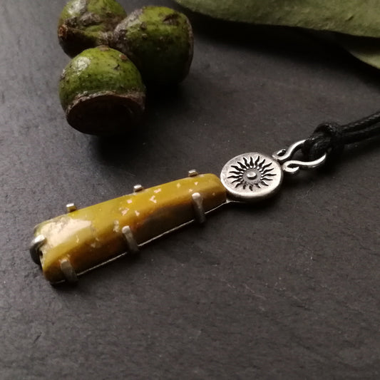 Bumblebee jasper pendant - one available